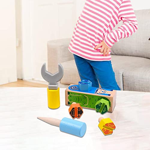 Montessori Holzschraubenblock Spielzeug DIY Reparatur Werkzeug Set Feinmotorik Entwicklung von misppro
