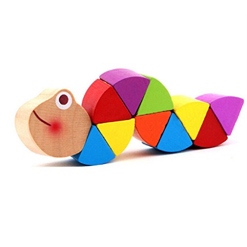 Raupe aus Holz, für Babys, Kinder, mehrfarbig Raupe aus Holz, für Babys, Kinder, mehrfarbig von misppro