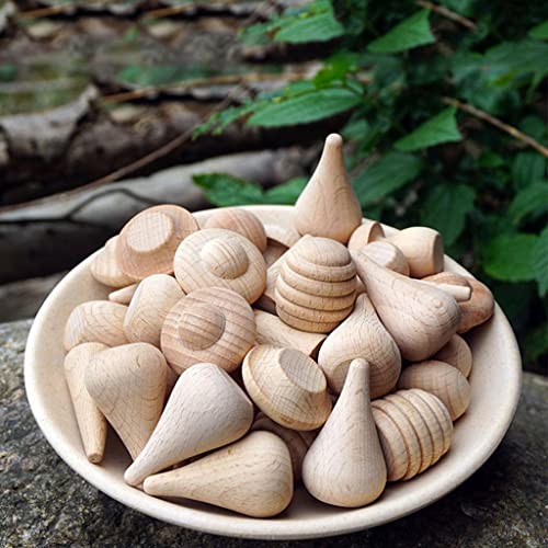 Set mit 24 Naturholzformen Mini-Holz-Puppen, fertig zum Dekorieren von misppro