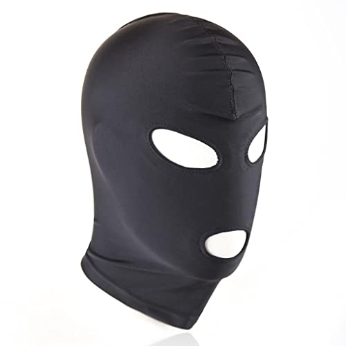 misppro 2 x Uni Atmungsaktive Spandex Vollkopf Kostüm Maske Kapuze für Männer Frauen Offene Augen Mund Design Rollenspiel Cosplay Zubehör von misppro