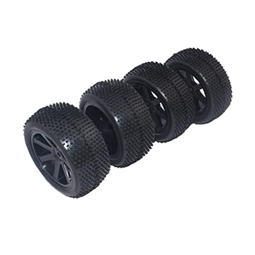 misppro 4 Stück 12mm Gummi Reifen Felge Reifen Set für 1/10 RC Hsp Hpi von misppro