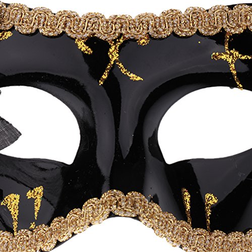 misppro 4x Feder Blume Maskerade Ball Party Augenmaske - Schwarz venezianischen Stil Maske für Halloween Karneval und Fasching misppro 4x Feder Blume Maskerade Ball Party Augenmaske - Schwarz venezianischen Stil Maske für Halloween Karneval und Fasching von misppro