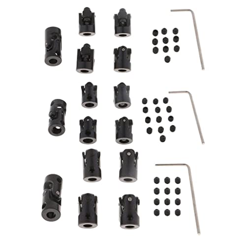 misppro 5 x schwarze Motorwellenkupplungen für RC Auto Boot Roboter Hobby Modelle – 4 bis 4 mm von misppro