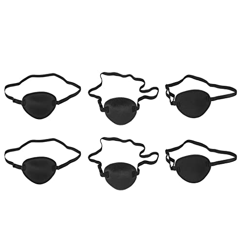 misppro 6 Stück Lazy Eye Amblyopie Training Piraten Augenklappe mit 3D Augenhöhle Design, bequeme Augenmaske Abdeckung für Erwachsene und Kinder, elastischer Gurt Eyeshade für Augenschutz und misppro 6 Stück Lazy Eye Amblyopie Training Piraten Augenklappe mit 3D Augenhöhle Design, bequeme Augenmaske Abdeckung für Erwachsene und Kinder, elastischer Gurt Eyeshade für Augenschutz und von misppro