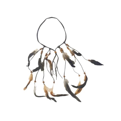 misppro Böhmisches Feder-Stirnband, indischer Boho-Kopfschmuck mit künstlichen Federn für Abschlussball, Kostüm, Urlaub, Cosplay, Braun misppro Böhmisches Feder-Stirnband, indischer Boho-Kopfschmuck mit künstlichen Federn für Abschlussball, Kostüm, Urlaub, Cosplay, Braun von misppro