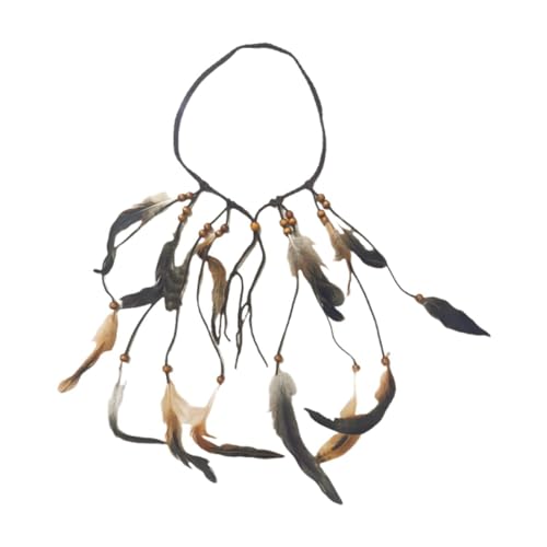 misppro Böhmisches Feder-Stirnband, indischer Kopfschmuck für Party, Cosplay, Kostüm, Braun misppro Böhmisches Feder-Stirnband, indischer Kopfschmuck für Party, Cosplay, Kostüm, Braun von misppro