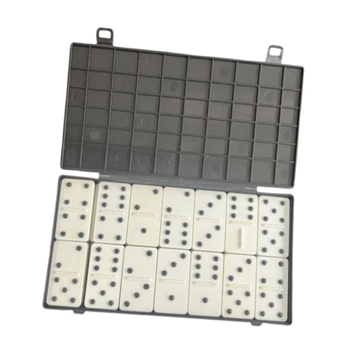 misppro Double Six Dominosteine mit erhöhten Punkten, für Jalousien, mit Etui, 28 Fliesen, Set, Reiseunterhaltung, Kinder, pädagogisches Partygeschenk misppro Double Six Dominosteine mit erhöhten Punkten, für Jalousien, mit Etui, 28 Fliesen, Set, Reiseunterhaltung, Kinder, pädagogisches Partygeschenk von misppro
