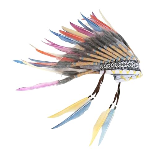 misppro Feder Kopfschmuck Dekoration Erwachsene Stirnband für Rollenspiele Cosplay Bühnenshow Indianer Kostüm Zubehör misppro Feder Kopfschmuck Dekoration Erwachsene Stirnband für Rollenspiele Cosplay Bühnenshow Indianer Kostüm Zubehör von misppro