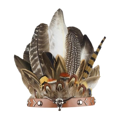 misppro Indisches Feder-Stirnband für Damen, 55–60 cm, kulturelle traditionelle Party, Maskerade, Karneval, Kostümzubehör misppro Indisches Feder-Stirnband für Damen, 55–60 cm, kulturelle traditionelle Party, Maskerade, Karneval, Kostümzubehör von misppro