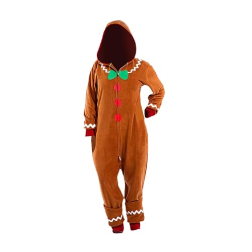 misppro Lebkuchen-Kostüm mit Kapuze, Cosplay-Outfit für Bühnenauftritte - Erwachsene und L misppro Lebkuchen-Kostüm mit Kapuze, Cosplay-Outfit für Bühnenauftritte - Erwachsene und L von misppro