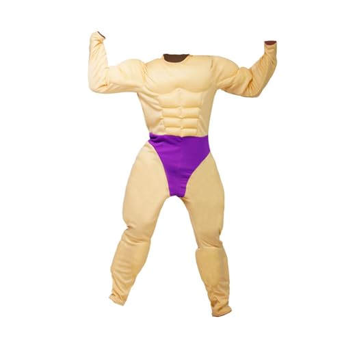 misppro Muskel-Overall, Kostüm, lässiger Gewichtheber-Overall für Karneval, Partyzubehör, Größe M misppro Muskel-Overall, Kostüm, lässiger Gewichtheber-Overall für Karneval, Partyzubehör, Größe M von misppro