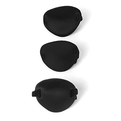 misppro Piraten-Augenklappe für Erwachsene - 3D-Augenhöhlen-Design, elastische Bänder, bequeme Augenmaske für faules Auge, Amblyopie, und verletzter Augenschutz (schwarz) von misppro