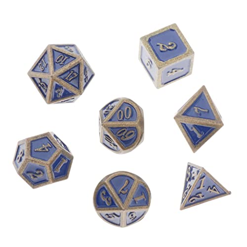 misppro Polyedrische Metallwürfel, Standardgröße, Blau, 7 Packungen für Dungeons Dragons Spiele misppro Polyedrische Metallwürfel, Standardgröße, Blau, 7 Packungen für Dungeons Dragons Spiele von misppro