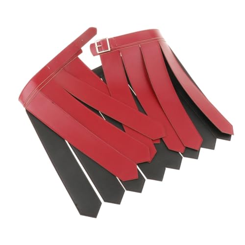 misppro Römischer Gladiatorenrock, Krieger-Kostüm, PU-Leder, mittelalterlich, spartanische Kampfkleidung, verstellbar, 38 cm, für Cosplay, Halloween, Rot misppro Römischer Gladiatorenrock, Krieger-Kostüm, PU-Leder, mittelalterlich, spartanische Kampfkleidung, verstellbar, 38 cm, für Cosplay, Halloween, Rot von misppro