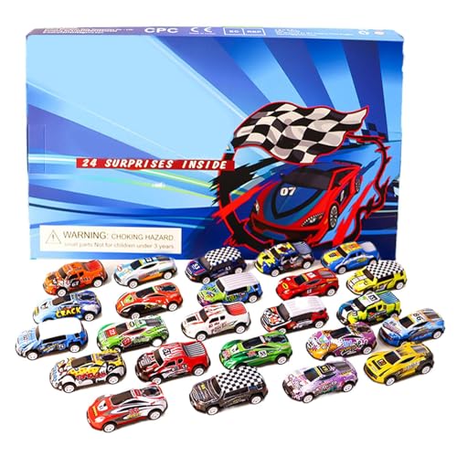 Christmas, Dinosaur Toy Countdown, Holiday Car Surprise Set, Small Figure Collection Fun Educational Party for Boys Girls Home School Travel, 35 x 3 x 4 cm von mivceklw