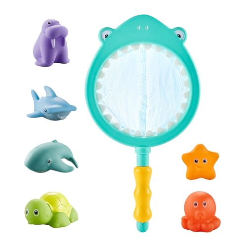 Kids Bath Toys, Cartoon Animal Pool Toys, Water Game Set, Colorful Floating Design with Fishing Net for Fun Play, Boys Girls Bathroom Activities, 11,02 x 0,98 x 5,71 Zoll Kids Bath Toys, Cartoon Animal Pool Toys, Water Game Set, Colorful Floating Design with Fishing Net for Fun Play, Boys Girls Bathroom Activities, 11,02 x 0,98 x 5,71 Zoll von mivceklw