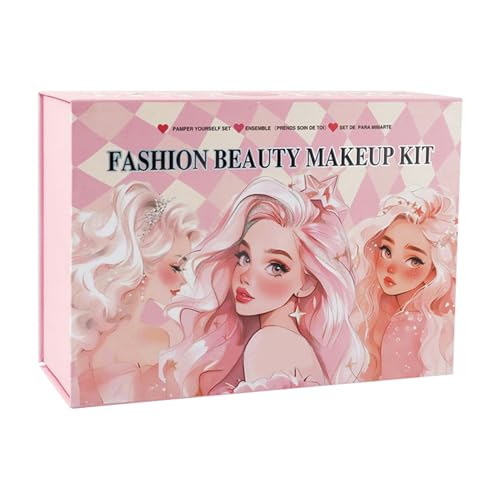 Kids Makeup Set, Cosmetic Playset, Educational Makeup, Kit for Girls Perfect for Party School Drama Class, Birthday, Craft Workshops, Stage Performance Use 9.84x3.35x6.89 Inches von mivceklw
