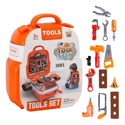 Kids Tool Set, Simulation Tool Set, Toy Tool Set, Pretend Play Tools with Safe and Durable Materials 9.53 x 7.95 x 3.86 Inches for Pretend Play and Learning About Construction Kids Tool Set, Simulation Tool Set, Toy Tool Set, Pretend Play Tools with Safe and Durable Materials 9.53 x 7.95 x 3.86 Inches for Pretend Play and Learning About Construction von mivceklw
