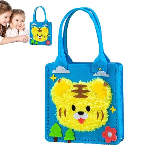 Kinder-Sewing Kit, Tier-Basteltasche, Handarbeits-Set, buntes Yarn Boards mit geringem Gewicht, 5-teiliges Set, ideal für Zuhause, Schule und Reisen, 8,27 x 14,17 Zoll Kinder-Sewing Kit, Tier-Basteltasche, Handarbeits-Set, buntes Yarn Boards mit geringem Gewicht, 5-teiliges Set, ideal für Zuhause, Schule und Reisen, 8,27 x 14,17 Zoll von mivceklw
