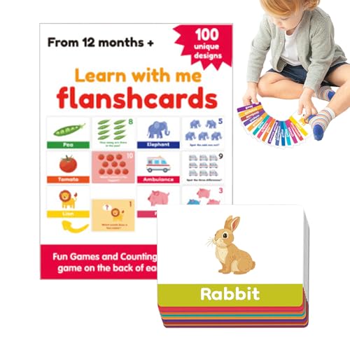 Number Flash Cards, Toddler Learning Cards, Preschool Number Set with Bright and Interactive Graphics for Home Schooling, Classroom and Preschooler Education von mivceklw
