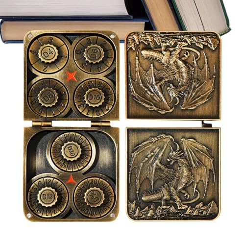 Pocket Dragons Dice Set - Metal Cosplay -Spielzeug mit Magnetspeicherbox für Wochenendspaß | Gewichtete Spiele Würfel mit Kreativstil Party -Rollenspiel spielen Sammlerstück für Erwachsene Familienrei von mivceklw