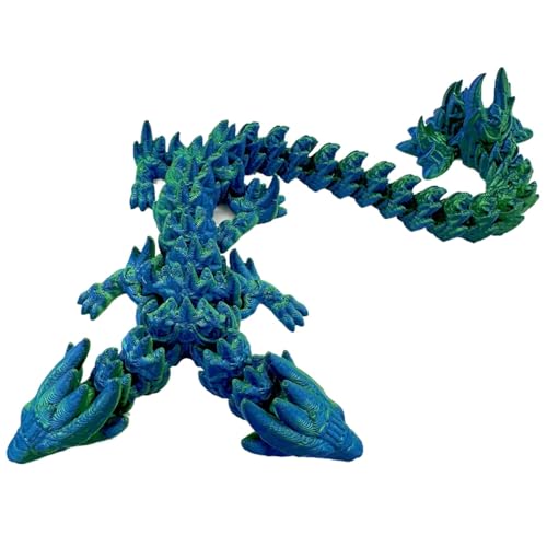 Printed Fidget Dragon Toy, Double Head Articulated Crystal, Lightweight Sturdy Flexible, Movable Joints Sensory, Executive Desk Fidget for Adults, Stress Relief, 27x6cm Printed Fidget Dragon Toy, Double Head Articulated Crystal, Lightweight Sturdy Flexible, Movable Joints Sensory, Executive Desk Fidget for Adults, Stress Relief, 27x6cm von mivceklw