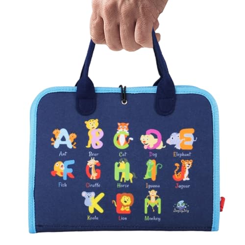 Toddler Busy Toy, Felt Quiets Book, Early Education Sensory Activity Board, Perfect for Preschool, Classroom, Home Playtime, Montessory Inspired Interactive Toy Kids Learning, 28 x 5 x 34 cm, Pink von mivceklw