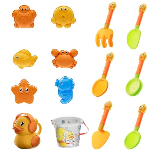 mivceklw 14-teiliges Sandspielzeug, -Shovel Tool-Set, 14-teiliges -Bucket-Set für Babys, Kinder, Outdoor & Indoor Sandbox, lustiges Geschenk für Kinder, Kulturschaffung, 15 x 14 cm mivceklw 14-teiliges Sandspielzeug, -Shovel Tool-Set, 14-teiliges -Bucket-Set für Babys, Kinder, Outdoor & Indoor Sandbox, lustiges Geschenk für Kinder, Kulturschaffung, 15 x 14 cm von mivceklw