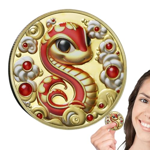 mivceklw 2025 Snake Year Coin, Year of The Snake Coin, 2025 Gedenkmünze, Cute Snake Year Coin with Unique Memorial Design for Tabletop, And Spring Festival Celebration Decor mivceklw 2025 Snake Year Coin, Year of The Snake Coin, 2025 Gedenkmünze, Cute Snake Year Coin with Unique Memorial Design for Tabletop, And Spring Festival Celebration Decor von mivceklw