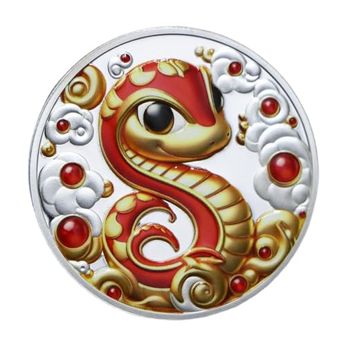mivceklw 2025 Snake Year Coin, Year of The Snake Coin, 2025 Gedenkmünze, Cute Snake Year Coin with Unique Memorial Design for Tabletop, And Spring Festival Celebration Decor mivceklw 2025 Snake Year Coin, Year of The Snake Coin, 2025 Gedenkmünze, Cute Snake Year Coin with Unique Memorial Design for Tabletop, And Spring Festival Celebration Decor von mivceklw