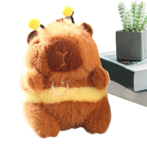mivceklw Bee Plush, Soft Capybara, Capybara Plush, Bee Plush Toy, Unique Soft Capybara Plush Toy with Attached bee Plush and Vibrating Wings for Ultimate Cuddles and Comfort von mivceklw