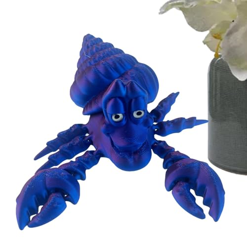 mivceklw Bernard-der Einsiedler, Einsiedlerkrebs-Modell, realistisches Krabbenmodell, Meerestiermodell, Ozeantierfigur, Krabbenmodell, Einsiedlerkrebs-Dekorationen, von mivceklw