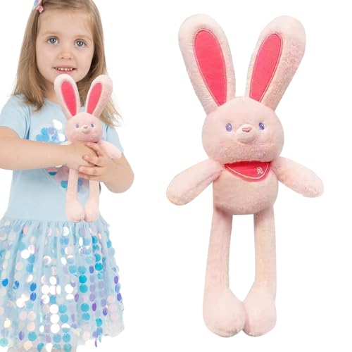 mivceklw Bunny Plush, Interactive Easter Bunny Stuffed Animal, Soft Rabbit Toy with Switchable Ears and Legs, Handmade Keychain Pendant for Bags, Keys, Gift, 11.81x3.94x1.97 Inches von mivceklw