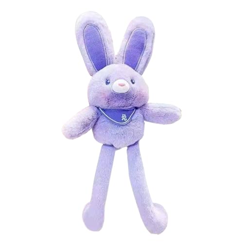 mivceklw Bunny Plush, Interactive Easter Bunny Stuffed Animal, Soft Rabbit Toy with Switchable Ears and Legs, Handmade Keychain Pendant for Bags, Keys, Gift, 11.81x3.94x1.97 Inches von mivceklw