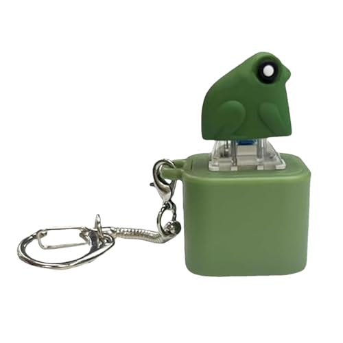 mivceklw Clicking Fidget Toy, Stress Relieving Frog Keychain, Glow and Sound Sensory Feature Kids Adults Offices, Travel Use for School Workplace Classroom Backpack Entertainment von mivceklw