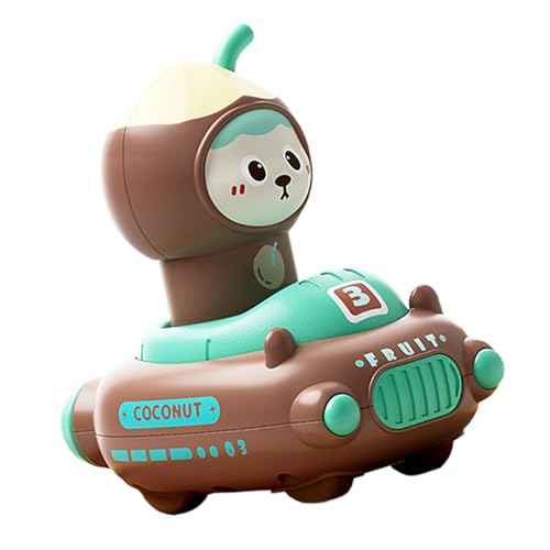 mivceklw Fruit-Themed Press and Go Car Toys, Cartoon Racing Vehicle Set, Interactive Kognitive Play Game, 360° Rotating Head Feature, for Babies and Easter Sneaker von mivceklw