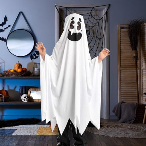 mivceklw Halloween Cloak, Ghost Cosplay, Smile Cape with Hood Soft and Festive Unisex Costume for Trick or Treating, School Plays, Dress Up, Parties, Carnival Events, and Holiday Photos mivceklw Halloween Cloak, Ghost Cosplay, Smile Cape with Hood Soft and Festive Unisex Costume for Trick or Treating, School Plays, Dress Up, Parties, Carnival Events, and Holiday Photos von mivceklw