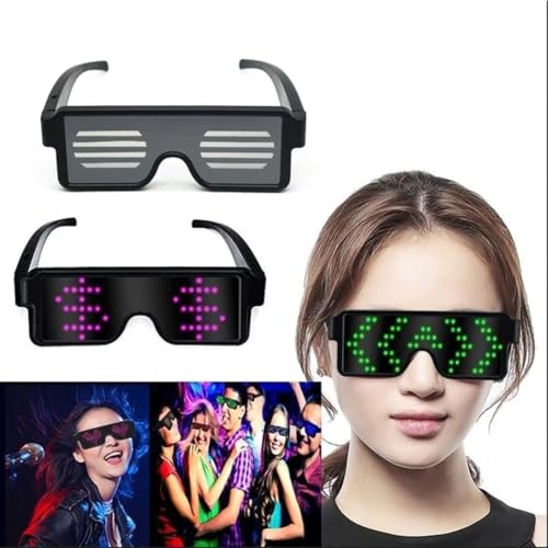 mivceklw LED-Brillen Party | LED-Leuchtbrillen | Fotozubehör Neuheit für Kinder Erwachsene Fest Karneval Feier von mivceklw