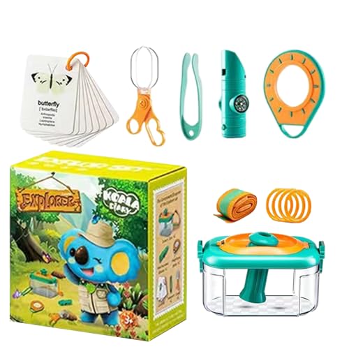 mivceklw Nature Exploration Set für Kinder, Outdoor Adventure Set, Magnifying Glass, Whistle, Tweezer, Lernkarten, Buggs Container, für und Mädchen Alter 3-12, 6,1 x 3,54 x 3,54 Zoll mivceklw Nature Exploration Set für Kinder, Outdoor Adventure Set, Magnifying Glass, Whistle, Tweezer, Lernkarten, Buggs Container, für und Mädchen Alter 3-12, 6,1 x 3,54 x 3,54 Zoll von mivceklw