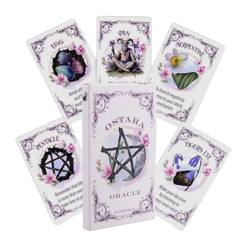 mivceklw Oracle Cards, English Oracle Deck, 20 Sheets Spiritual Reflection Game, Inspiring Daily Affirmations, Portable Lightweight Design Ideal for Beginners, Travel School Teens Boys Girls Adults von mivceklw