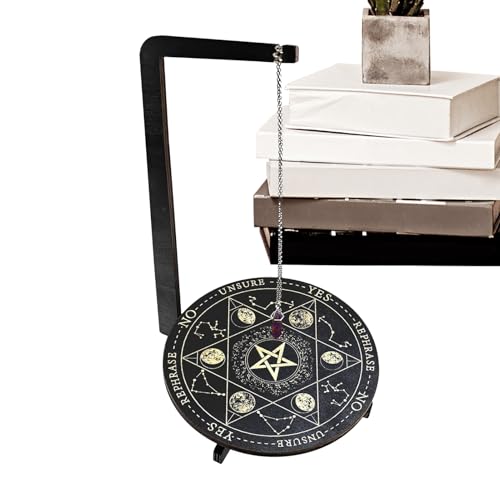 mivceklw Pendulum Stand, Wooden Pendulum Board, Tarot Altar Setup with Sturdy and Aesthetic Design for Spiritual Practices or Witchcrafts Ceremonies, 12.44 Inches von mivceklw