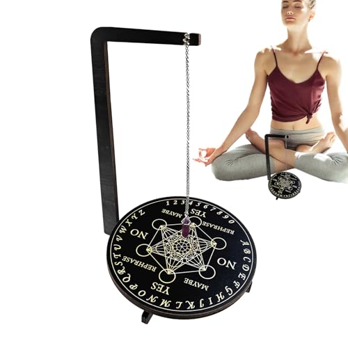 mivceklw Pendulum Stand, Wooden Pendulum Board, Tarot Altar Setup with Sturdy and Aesthetic Design for Spiritual Practices or Witchcrafts Ceremonies, 12.44 Inches von mivceklw