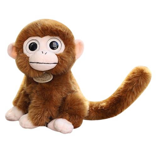mivceklw Plüschtier, Monkey Pillow, Big Eye Animal, Ultra Soft Stoff, realistisches Design, kleine Größe, Kinderzimmerdekoration, Bedroom Gift Idee, Featuring a Full and Three-dimensionales Design von mivceklw
