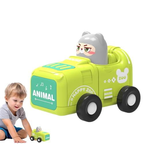 mivceklw Press and Go Car Toys, Toddler Inertia Vehicles, Friction-Powered Cartoon Animal, Easy Push and, Fun Race for Boys and Girls Ages 1-3 9x7x7.5cm Multicolor von mivceklw