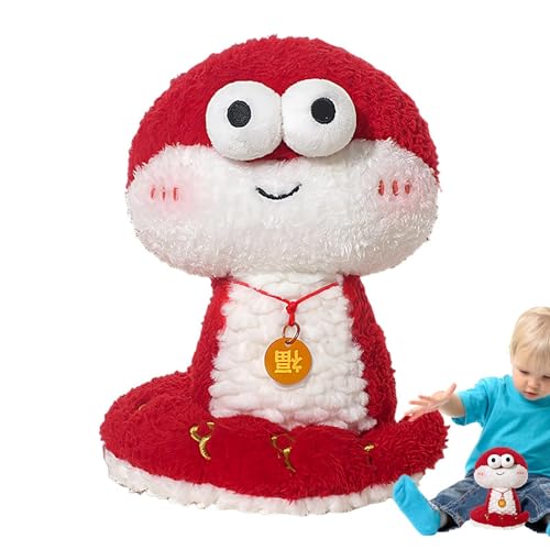 mivceklw Snake Design 2025 Year Decor, chinesische Snake Year Plüsch, Snake Year Maskottchen, weiche Plüsch-Spielzeug, 15,5 cm, für Zuhause, Wohnzimmer, Bett, Indoor, Rot mivceklw Snake Design 2025 Year Decor, chinesische Snake Year Plüsch, Snake Year Maskottchen, weiche Plüsch-Spielzeug, 15,5 cm, für Zuhause, Wohnzimmer, Bett, Indoor, Rot von mivceklw