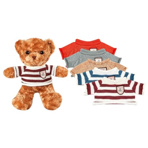 mivceklw Stuffed Bear, Plush Toys, Bear Adorable Teddies with 5 Outfits, Cute Lightweight Sturdy Soft with Clothes, Stuffed Animal for Girls and Women, Indoor, Outdoor, 30cm mivceklw Stuffed Bear, Plush Toys, Bear Adorable Teddies with 5 Outfits, Cute Lightweight Sturdy Soft with Clothes, Stuffed Animal for Girls and Women, Indoor, Outdoor, 30cm von mivceklw