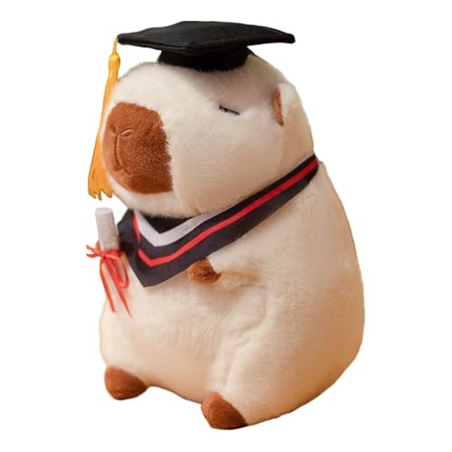 mivceklw Stuffed Capybara Plush, 9 Inch Graduation Capybara Toy, Soft Cuddly Pillow with Hat Degree, Adorable Graduate Gift and Home Decor for Celebration von mivceklw