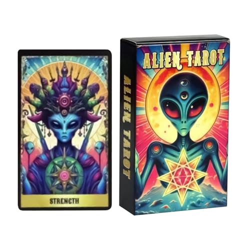 mivceklw Tarot Cards, Oracle Deck, Fortune Telling Set, Sci-FI Inspired Artwork, 78 einzigartige Teile mit Guidebook, Standardgröße, mehrfarbig, 1 Deck für Psychic Reading, Astrology, Anfänger mivceklw Tarot Cards, Oracle Deck, Fortune Telling Set, Sci-FI Inspired Artwork, 78 einzigartige Teile mit Guidebook, Standardgröße, mehrfarbig, 1 Deck für Psychic Reading, Astrology, Anfänger von mivceklw