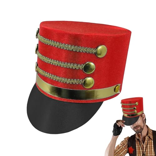 mivceklw Toy Soldier Hat, Soldier Band Major Cosplay Accessory Hat, Creative Adults Costume Nutcracker Hat Toy, Performance Gathering Cosplay Hat with Authentic Design for Performance and Gatherings von mivceklw