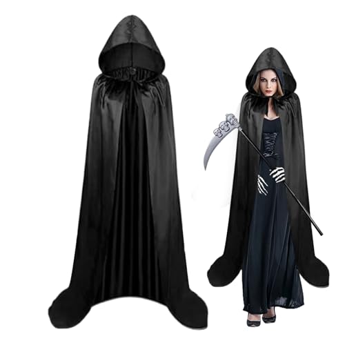 mivceklw Umhang mit Kapuze – Halloween-Umhang 150 cm Kostüm Umhang mit Kapuze – Cosplay- Unisex lang für Zauberertheater Kostüm Maskerade Mittelalter Feste mivceklw Umhang mit Kapuze – Halloween-Umhang 150 cm Kostüm Umhang mit Kapuze – Cosplay- Unisex lang für Zauberertheater Kostüm Maskerade Mittelalter Feste von mivceklw